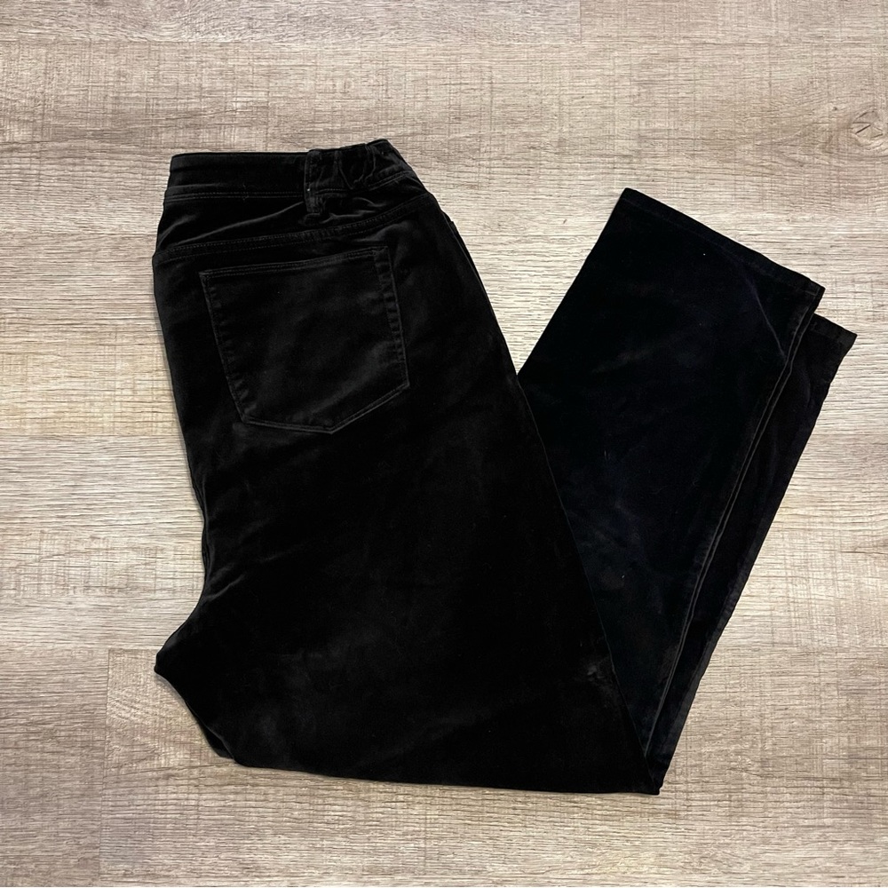 J. Jill Luxe Black Velvet Velveteen Stretch High-Rise Pants Womens sz 18W NWT